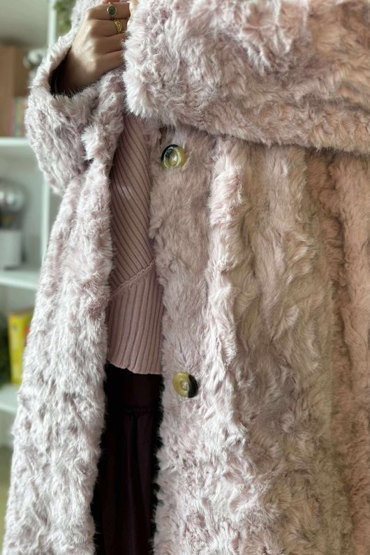 Paloma Dusk Premium Faux Fur Coat Soft Rose /20=